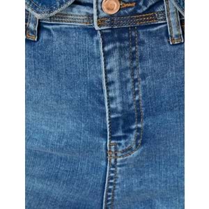Yüksek Bel Kot Pantolon Skinny Push Up - KOTON - 5WAL40059MD - ORTA İNDİGO - 28/32