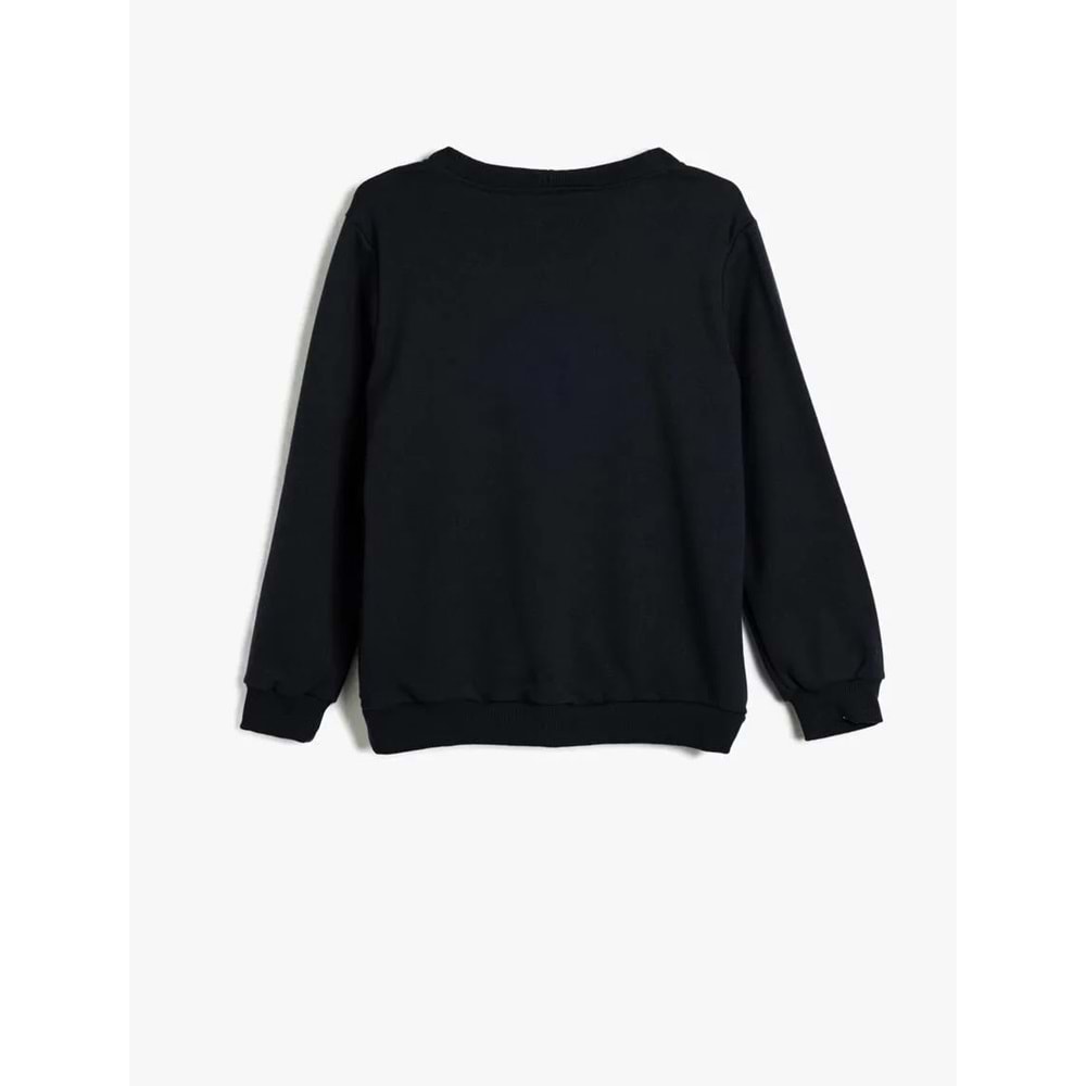 Kız Çocuk Giyim Sweatshirt - KOTON - 5WKG10389AK - LACİVERT - 5-6 YAŞ
