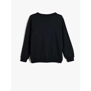 Kız Çocuk Giyim Sweatshirt - KOTON - 5WKG10389AK - LACİVERT - 5-6 YAŞ
