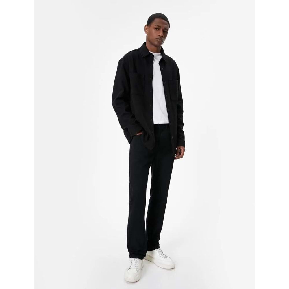 Straight Fit Boru Paça Kot Pantolon - Mark Jean - KOTON - 5WAM40026ND - SİYAH - 34/30