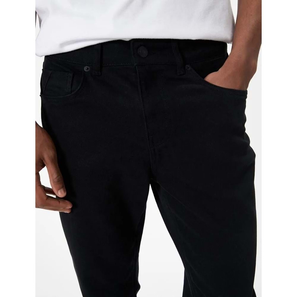 Straight Fit Boru Paça Kot Pantolon - Mark Jean - KOTON - 5WAM40026ND - SİYAH - 34/30