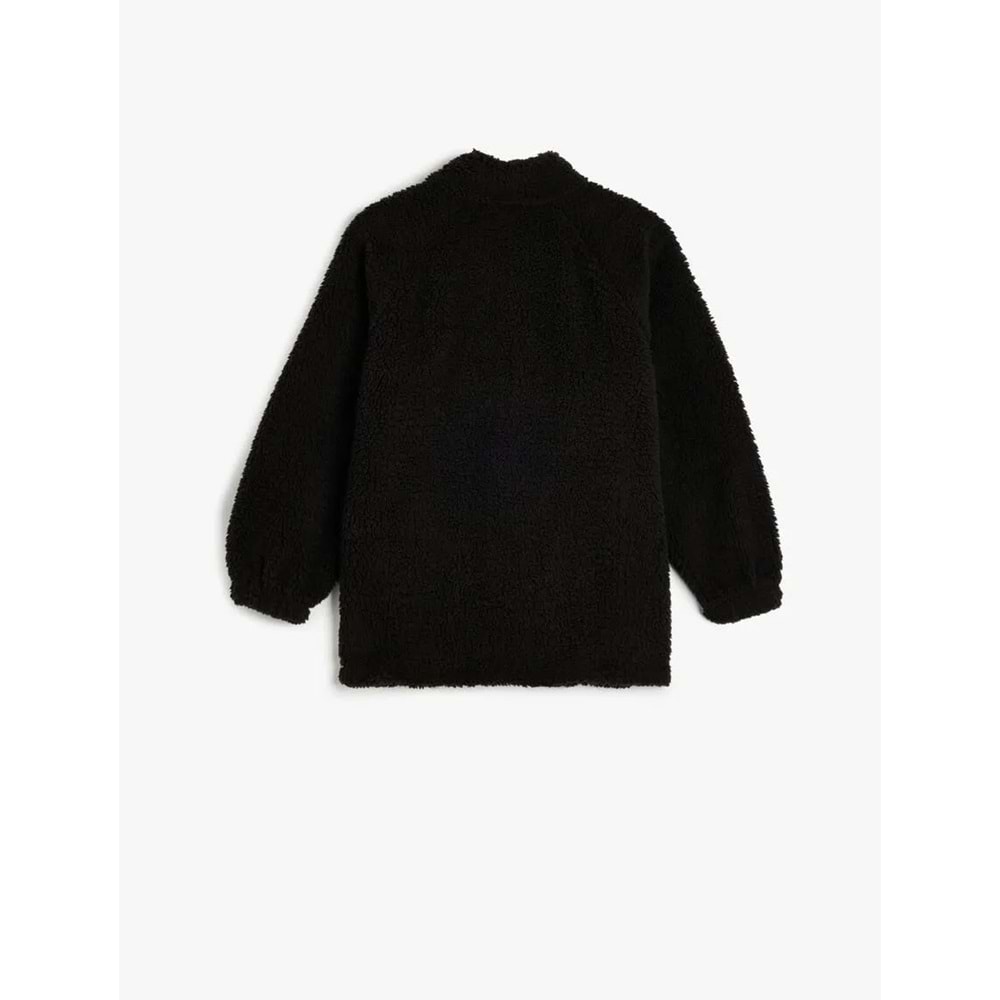 Erkek Çocuk Peluş Ceket Fermuarlı - KOTON - 5WKB20014TK - SİYAH - 4-5 YAŞ