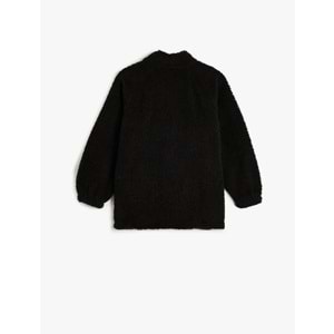 Erkek Çocuk Peluş Ceket Fermuarlı - KOTON - 5WKB20014TK - SİYAH - 4-5 YAŞ
