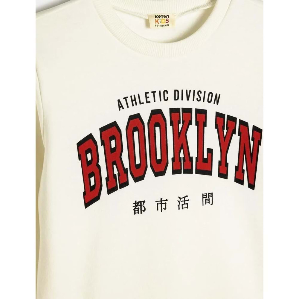 Erkek Çocuk Sweat Uzun Kollu Şehir Baskılı - KOTON - 5WKB10049TK - EKRU - 4-5 YAŞ