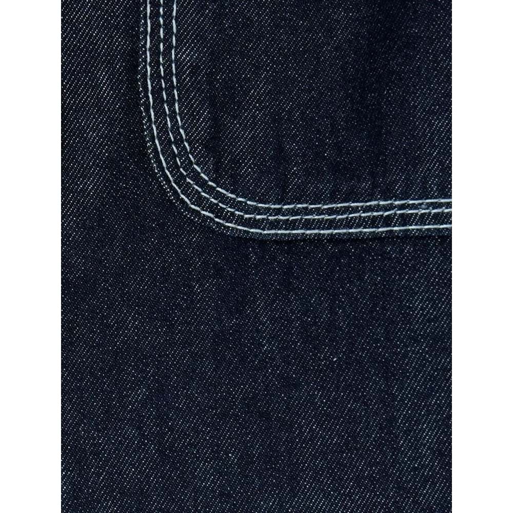 Kot Gömlek Ceket Oversize Cep Detaylı Pamuklu - KOTON - 5WAM50011ID - KOYU İNDİGO - S