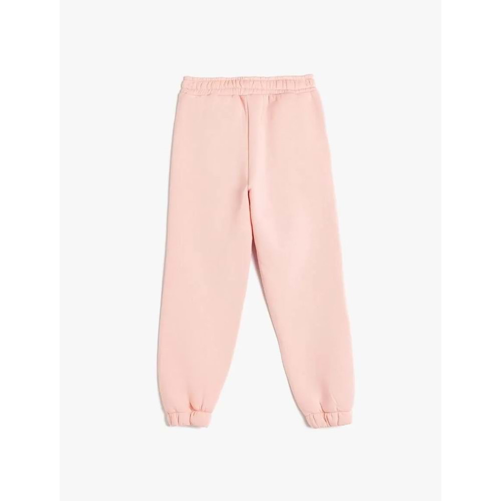 Kız Çocuk Jogger Eşofman Altı İşleme Detaylı - KOTON - 5WKG40034AK - PEMBE - 9-10 YAŞ