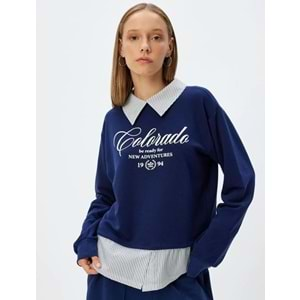 Gömlek Yaka Sweatshirt Oversize 5WAL10450IK