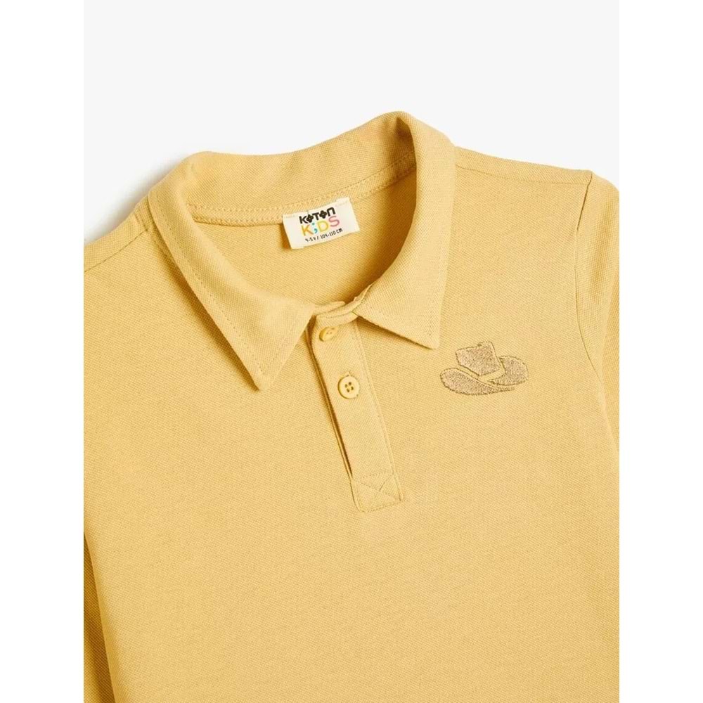 Erkek Çocuk Giyim Polo Tişört - KOTON - 5WKB10442TK - DEVE TÜYÜ - 5-6 YAŞ