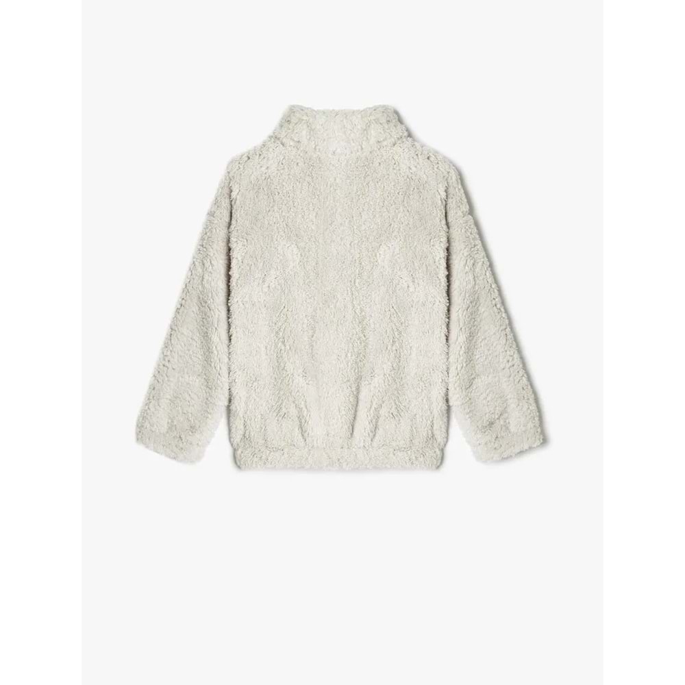 Erkek Çocuk Peluş Sweat - KOTON - 5WKB10216TK - GRİ - 6-7 YAŞ