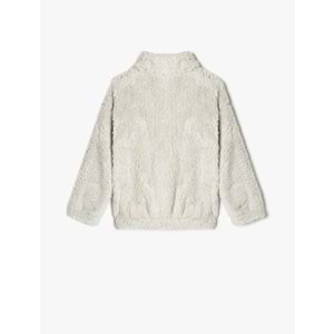 Erkek Çocuk Peluş Sweat - KOTON - 5WKB10216TK - GRİ - 6-7 YAŞ