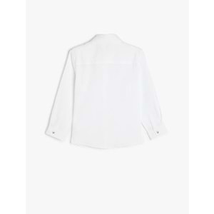 Erkek Çocuk Uzun Kollu Basic Gömlek 5SKB60049TW - KOTON - BEYAZ - 5-6 YAŞ