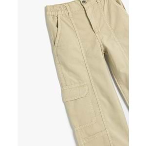 Kız Çocuk Kargo Pantolon 5SKG40051AD - KOTON - BEJ - 5-6 YAŞ