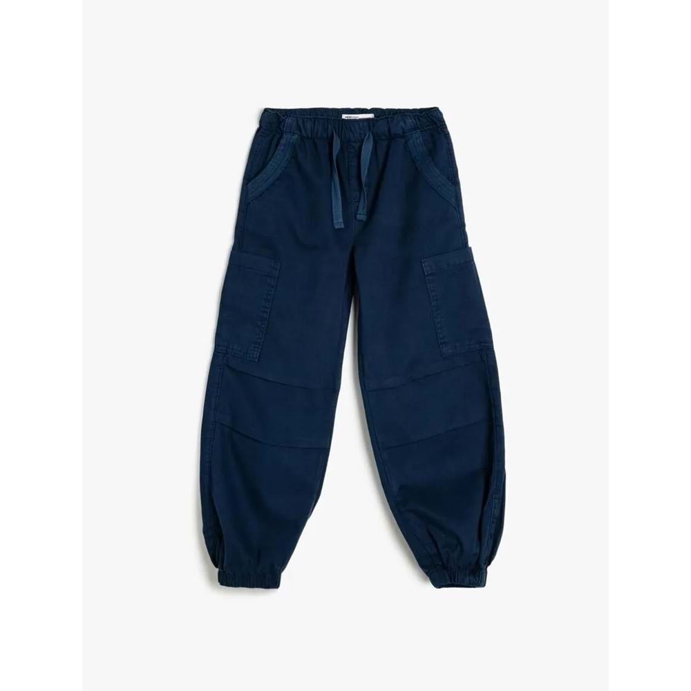 Kız Çocuk Jogger Paraşüt Pantolon 5SKG40061AD - KOTON - LACİVERT - 6-7 YAŞ