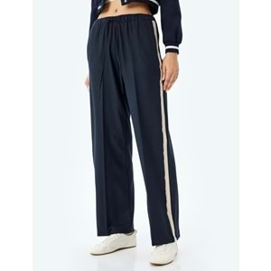 Yanları Şerit Detaylı Düz Paça Eşofman Pantolon 5SAK40246PW