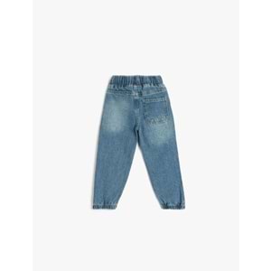 Erkek Bebek Beli Bağcıklı Pamuklu Jogger Pantolon 5SMB40003TD