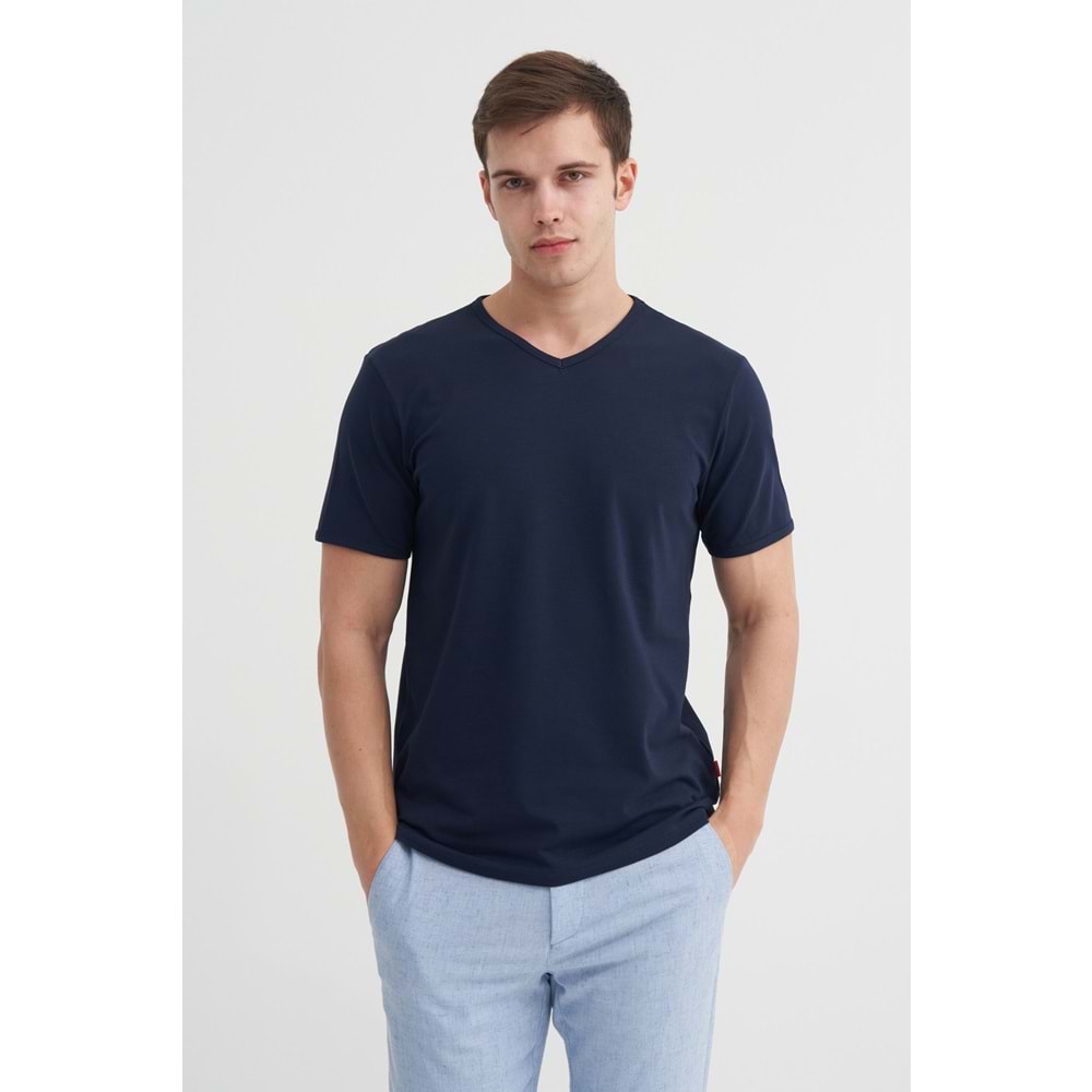 CAZ 4619 STN V. T-SHIRT - CAZADOR - LACİVERT - L