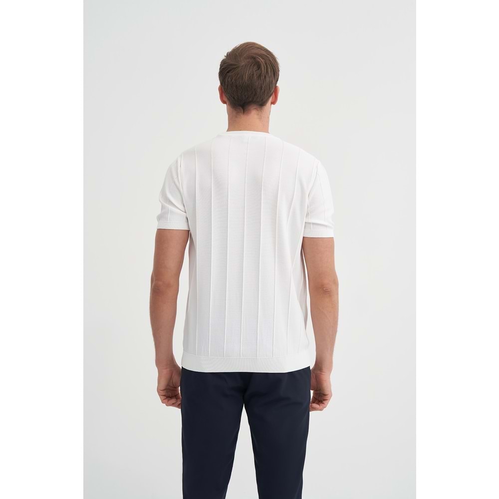 CAZ 3017 BIS YK TRİKO T-SHIRT - CAZADOR - EKRU - XL