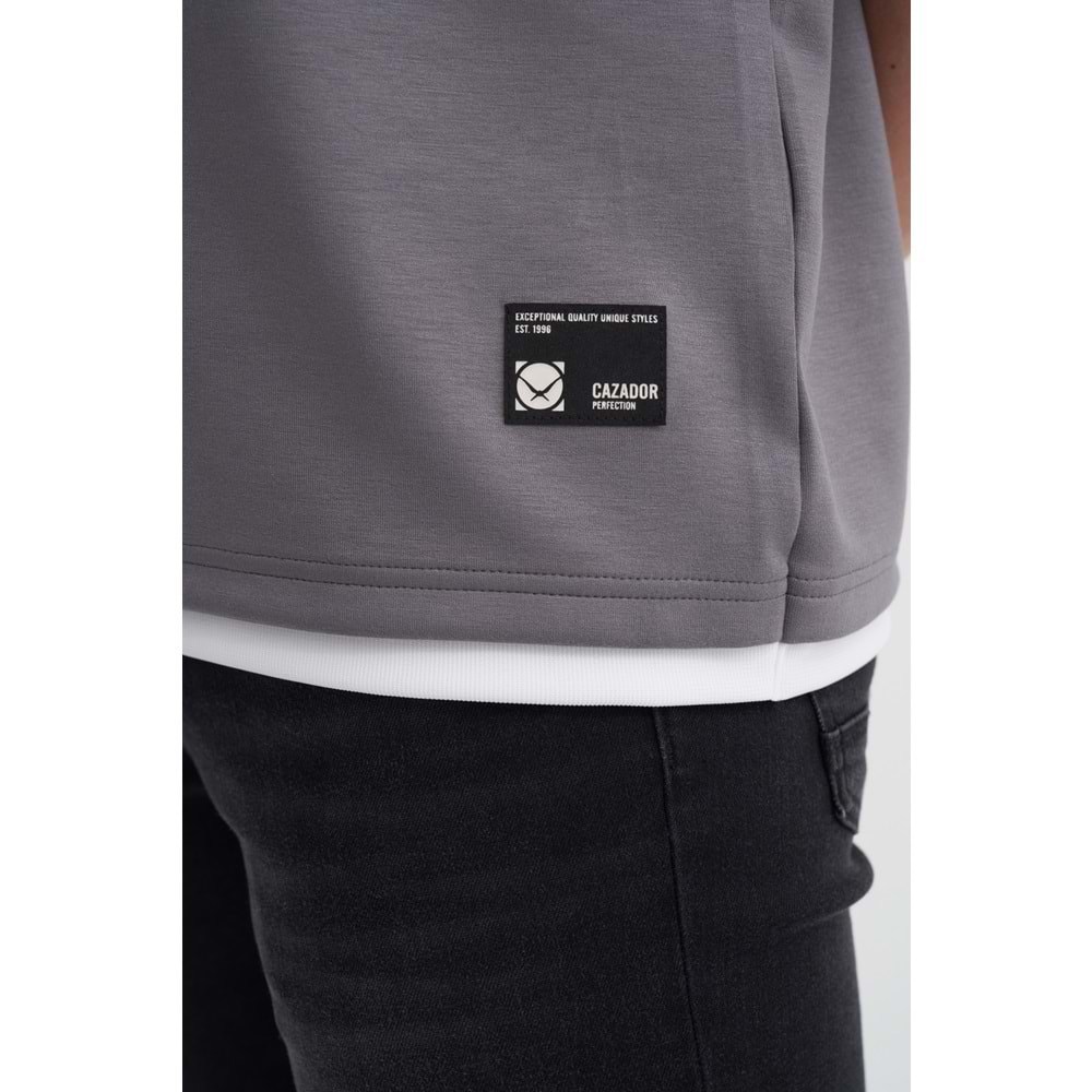 CAZ 4003 BIS YK T-SHIRT - CAZADOR - KOYU GRİ - XL