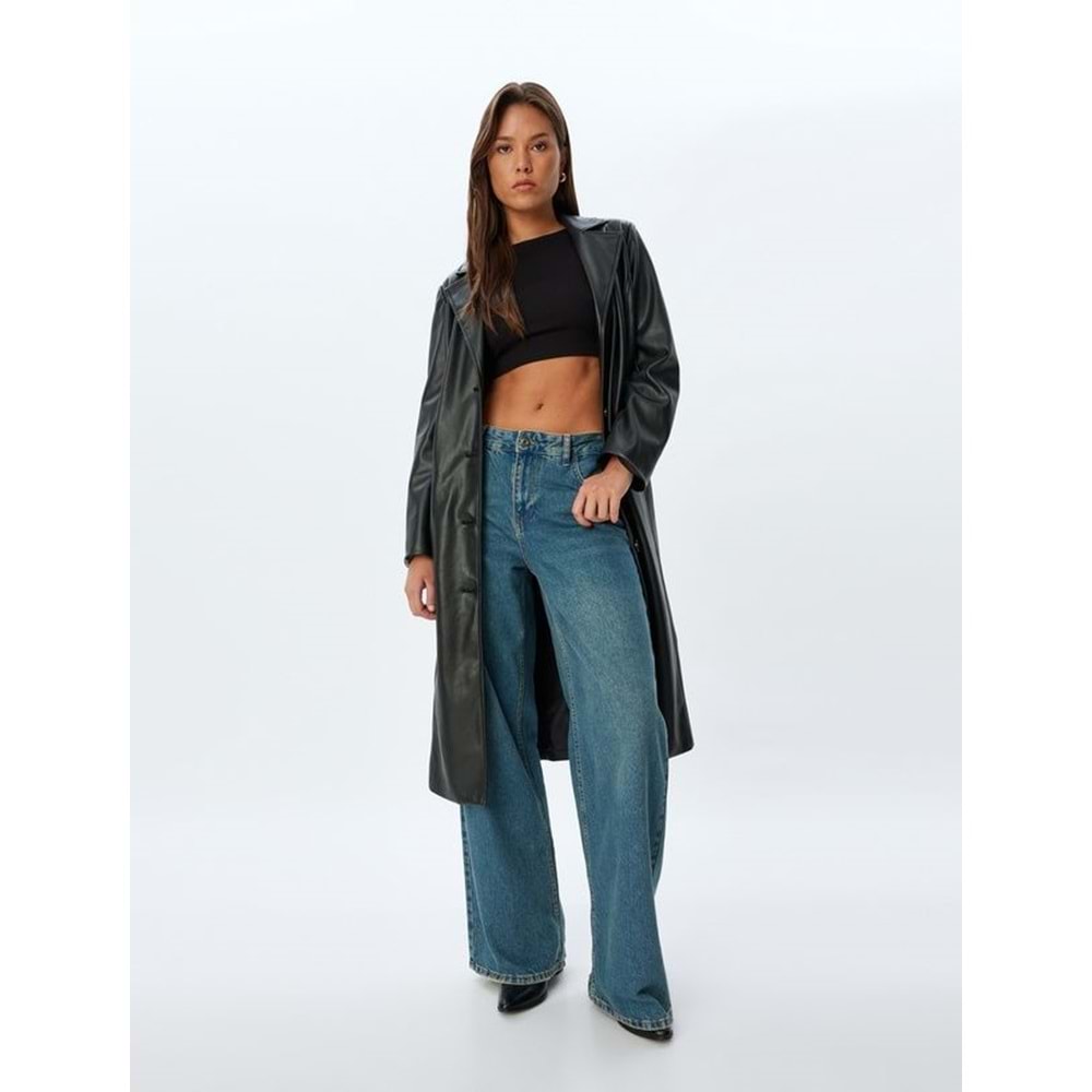 Kadın Giyim Trençkot 5SAK00002EW - KOTON - SİYAH - 38