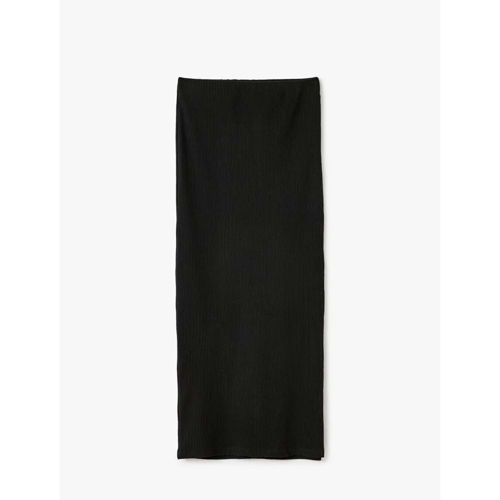 Yırtmaç Detaylı Beli Lastikli Slim Fit Uzun Kalem Etek 5SAL70019IK