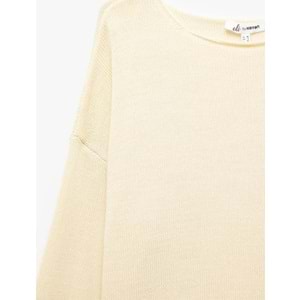 Uzun Kollu Triko Kayık Yaka Kazak 5SAL90023HT