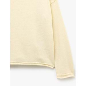 Uzun Kollu Triko Kayık Yaka Kazak 5SAL90023HT