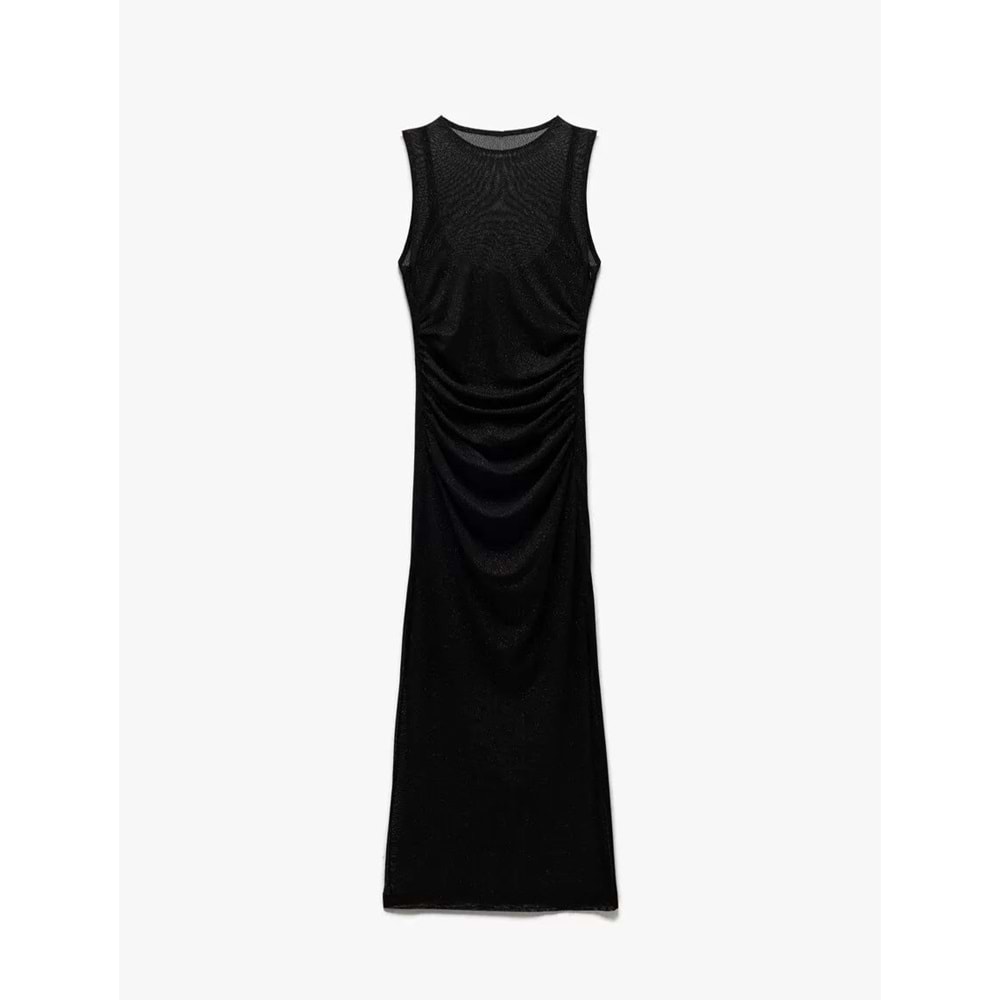 Midi Tül Bodycon Elbise 5SAK80025FK - KOTON - SİYAH - S