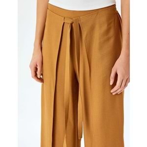 Bol Paça Viskon Pantolon 5SAK40093UW - KOTON - KAHVERENGİ - 38