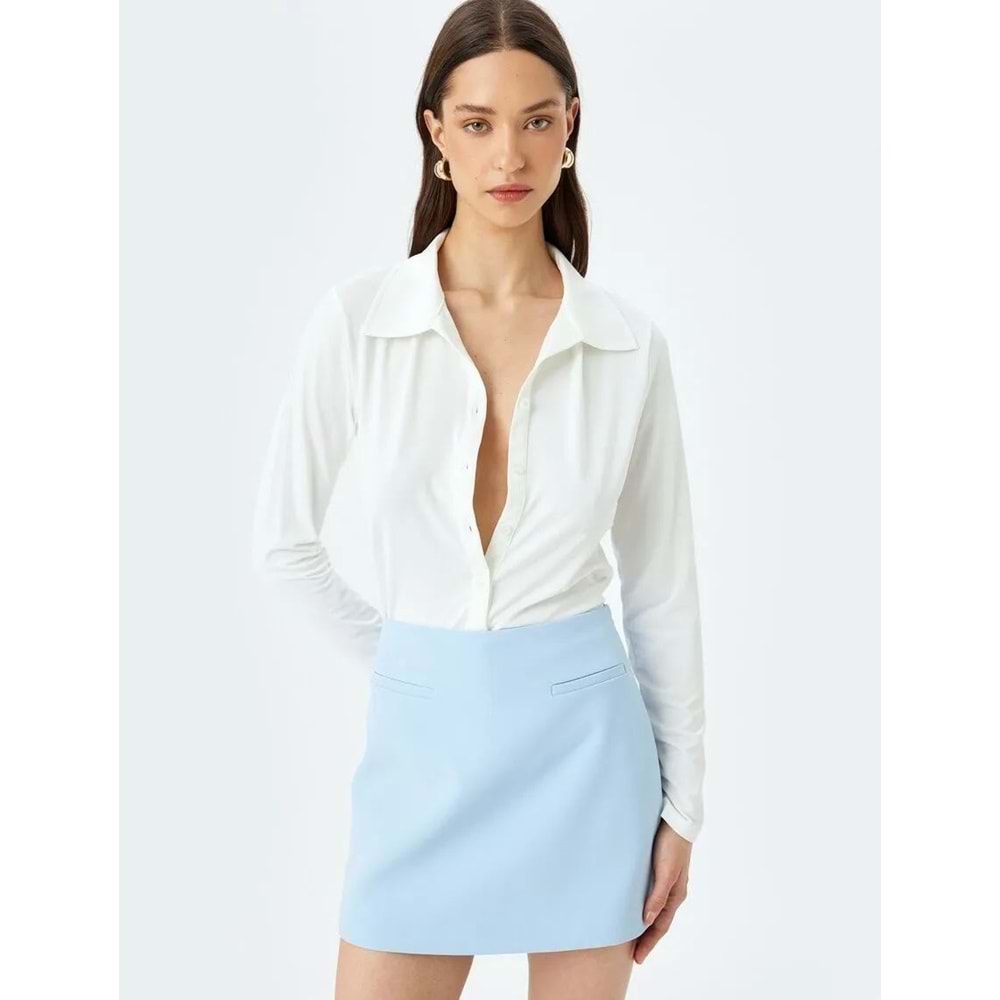 Yüksek Bel Mini Şort Etek 5SAK70025UW