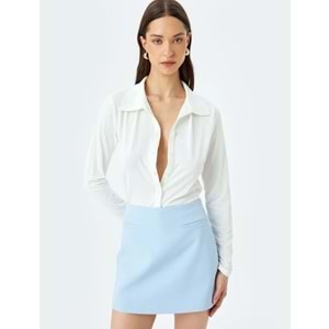 Yüksek Bel Mini Şort Etek 5SAK70025UW