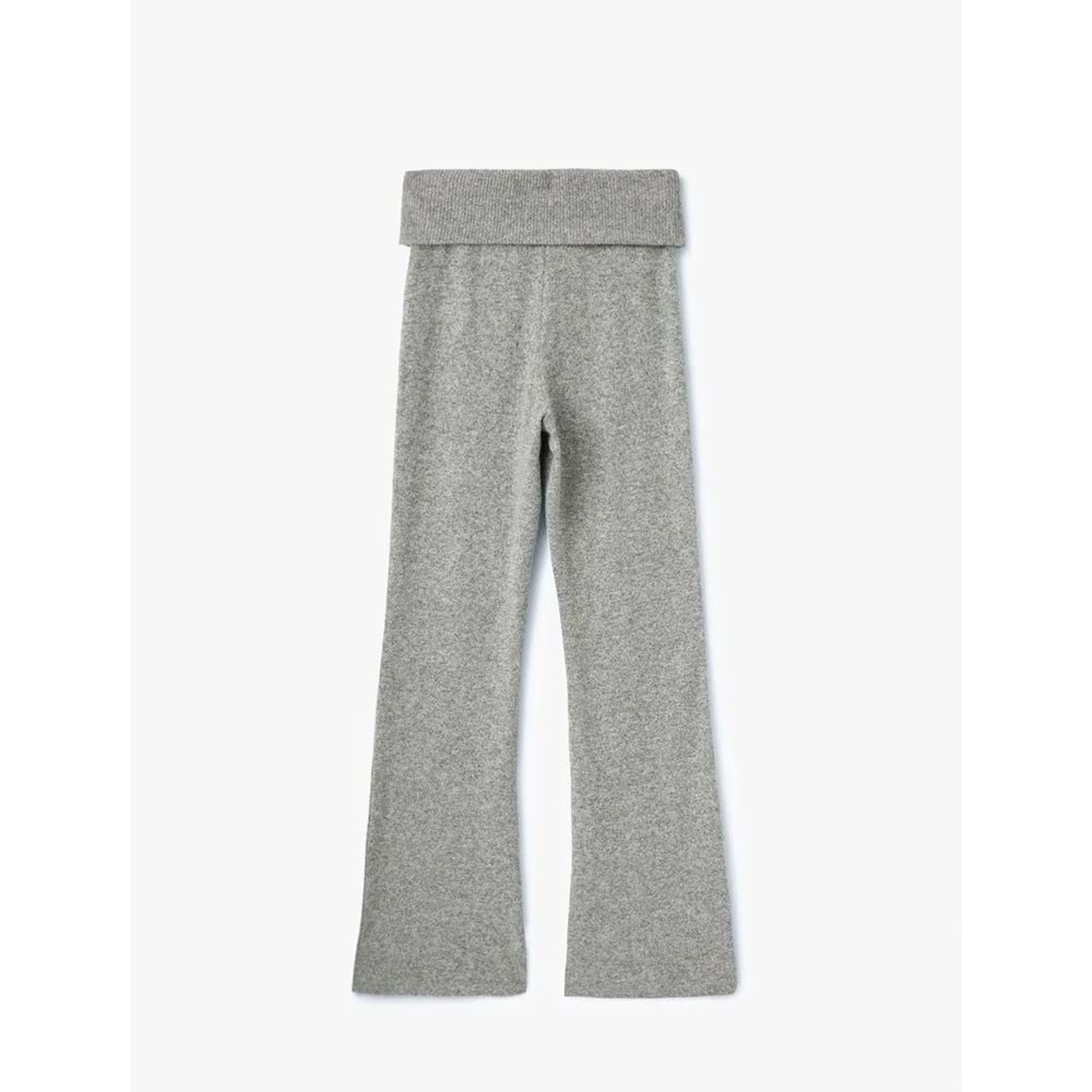 İspanyol Paça Tayt Pantolon 5SAL40125IK - KOTON - GRİ - S