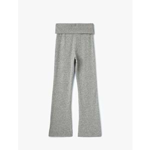 İspanyol Paça Tayt Pantolon 5SAL40125IK - KOTON - GRİ - S