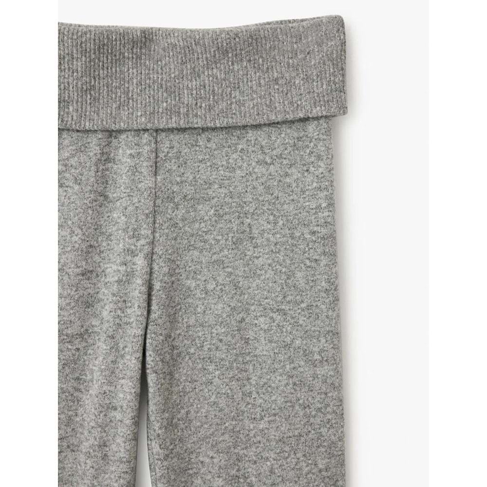 İspanyol Paça Tayt Pantolon 5SAL40125IK - KOTON - GRİ - S