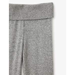 İspanyol Paça Tayt Pantolon 5SAL40125IK - KOTON - GRİ - S