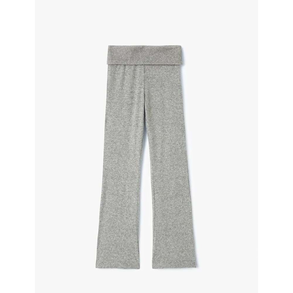 İspanyol Paça Tayt Pantolon 5SAL40125IK - KOTON - GRİ - S