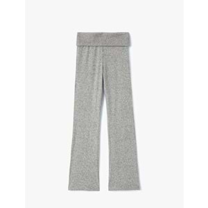 İspanyol Paça Tayt Pantolon 5SAL40125IK - KOTON - GRİ - S
