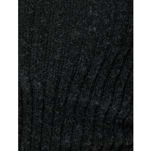 Omuzu Açık Slim Fit Uzun Kollu Tişört 5SAL10588IK - KOTON - ANTRASİT - M