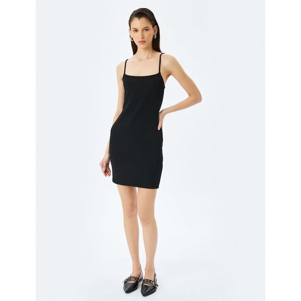 Slim Fit Mini Kalem Elbise 5SAK80133EK - KOTON - SİYAH - S