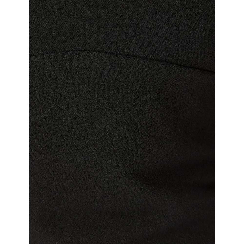 U Yaka Slim Fit Askılı Mini Elbise 5SAK80019EK - KOTON - SİYAH - M
