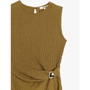 Dokulu Kolsuz Mini Elbise 5SAK80156EK - KOTON - ADA ÇAYI - M