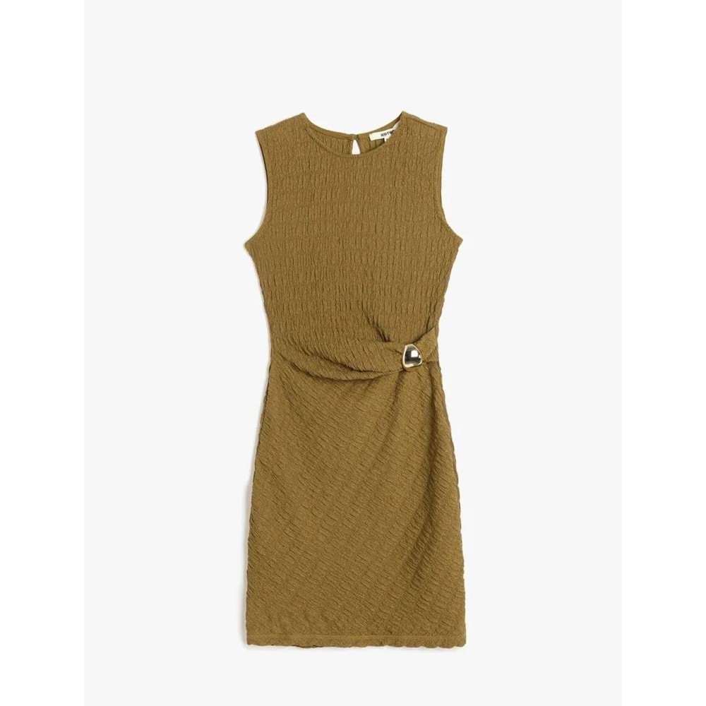 Dokulu Kolsuz Mini Elbise 5SAK80156EK - KOTON - ADA ÇAYI - M