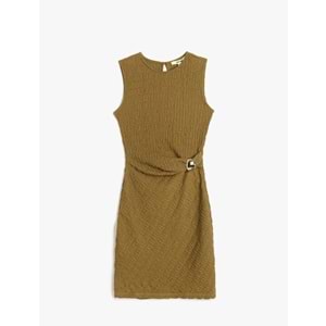 Dokulu Kolsuz Mini Elbise 5SAK80156EK - KOTON - ADA ÇAYI - M