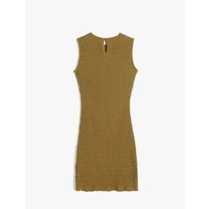 Dokulu Kolsuz Mini Elbise 5SAK80156EK - KOTON - ADA ÇAYI - M
