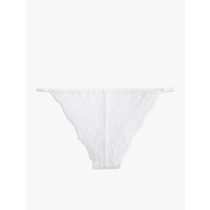 Yanları İpli Dantelli Brazilian Külot 5SLK30053MK - KOTON - BEYAZ - M