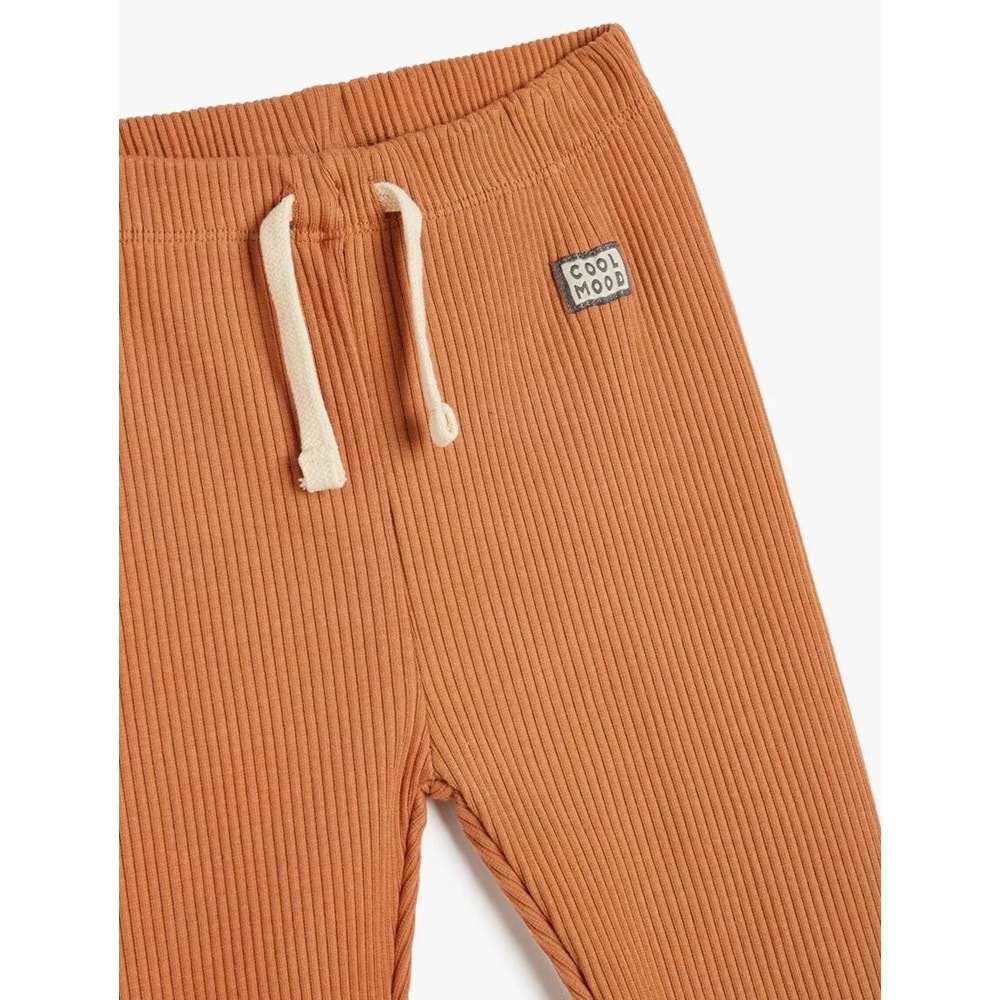Erkek Bebek Beli Bağlamalı Pamuklu Jogger Eşofman Altı 5SMB40014TK - KOTON - KAHVERENGİ - 3-4 YAŞ