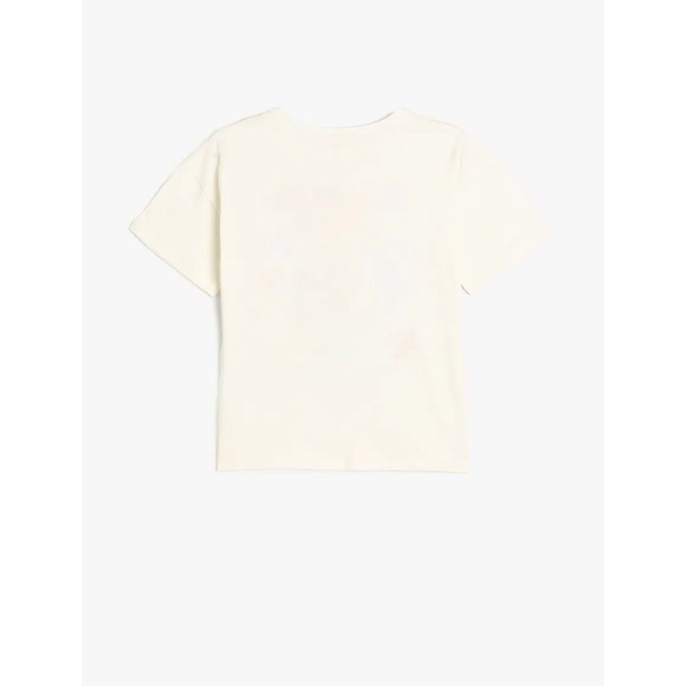 Kız Çocuk Pullu Payetli Baskı Detaylı Pamuklu Tişört 5SKG10154AK