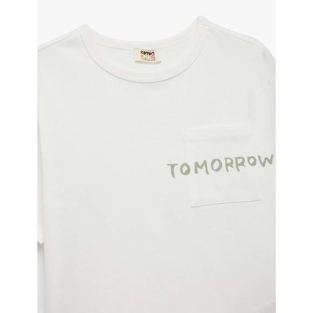 Erkek Çocuk Giyim Tişört 5SKB10496TK - KOTON - EKRU - 7-8 YAŞ