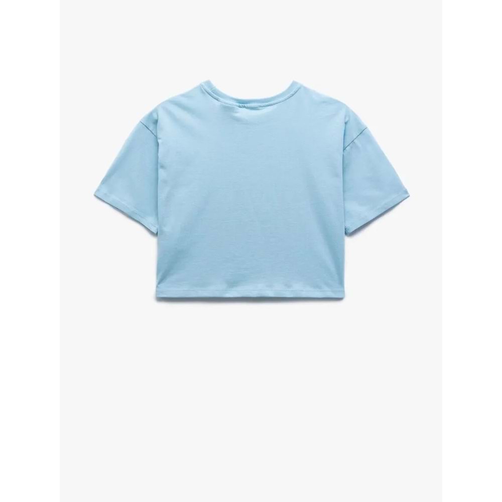 Kız Çocuk Pamuklu Lola Bunny Baskılı Kısa Kollu Bisiklet Yaka Lisanslı Crop Tişört 5SKG10446AK