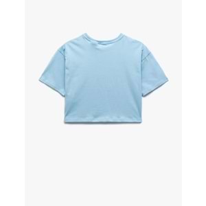 Kız Çocuk Pamuklu Lola Bunny Baskılı Kısa Kollu Bisiklet Yaka Lisanslı Crop Tişört 5SKG10446AK