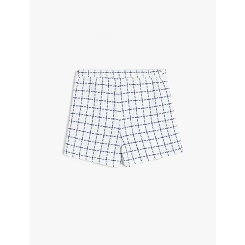 Kız Çocuk Ekose Desenli Pile Detaylı Tüvit Şort Etek 5SKG40047AW